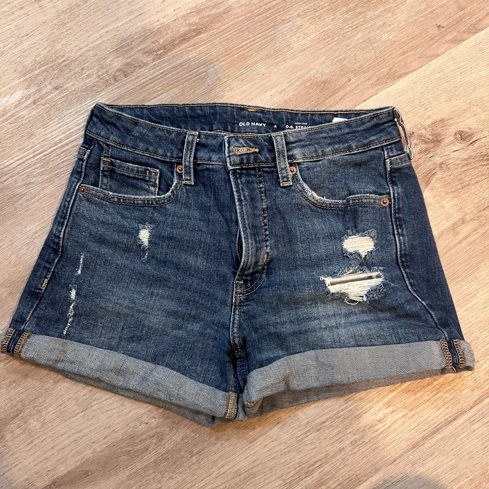 ⭐️ BOGO ⭐️ Old Navy, High Rise OG Straight denim shirt, size 4